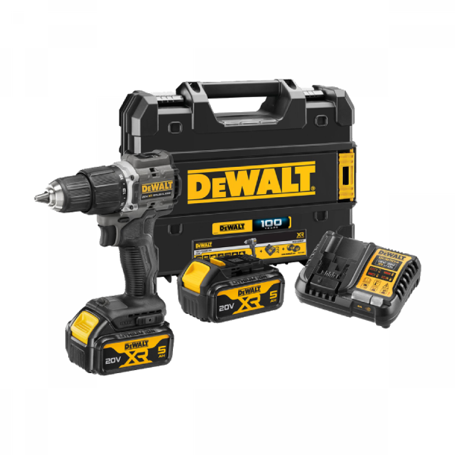 스페셜 리미티드 에디션 브러쉬리스 햄머드릴 드라이버 DCD100P2 배터리2개 (20V/5.0Ah)