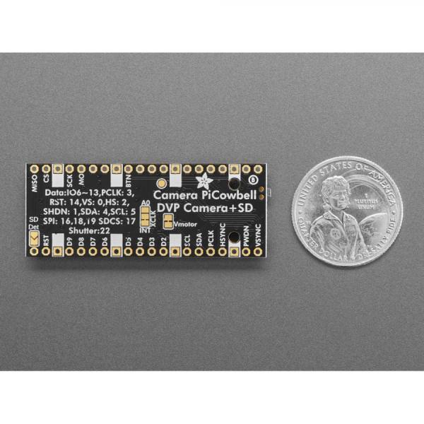 디바이스마트,MCU보드/전자키트 > 카메라/비디오 > 일반카메라,Adafruit,Adafruit PiCowbell Camera Breakout - 120 Degree Low Distortion [ada-5948],120도 저왜곡 광각 렌즈 / OV5640 / 5메가픽셀 센서 요소 / RP2040 칩 / 조립된 PCB, 카메라 센서 및 20핀 핀 헤더 2개 제공