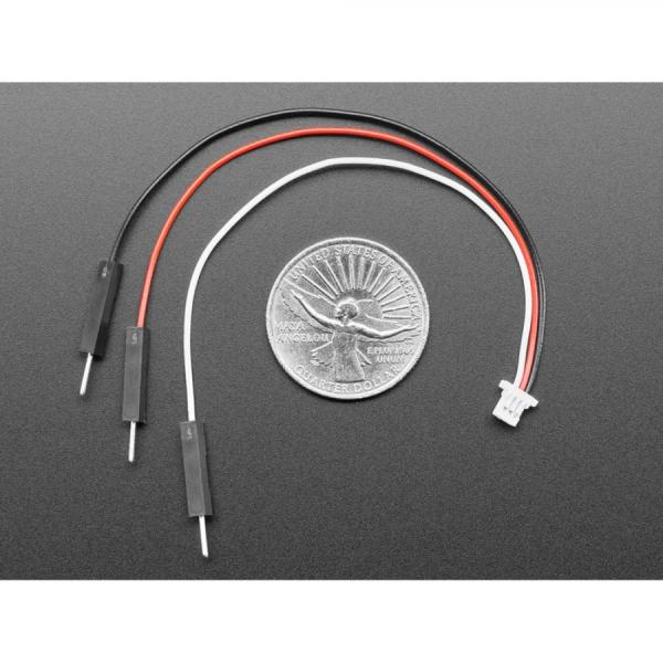디바이스마트,케이블/전선 > 점퍼/하네스/악어/바나나 > 점퍼 와이어/케이블,Adafruit,JST SH Compatible 1mm Pitch 3 Pin to Premium Male Headers Cable - 100mm long [ada-5755],한쪽 끝에는 1mm 피치 JST SH 커넥터가 있고 다른 한쪽 끝에는 0.1인치 피치 플러그 커넥터가 있습니다