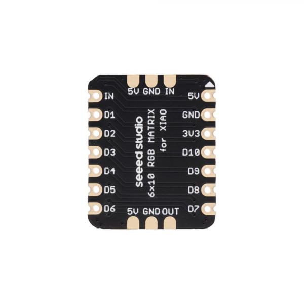 디바이스마트,오픈소스/코딩교육 > 파이썬/IoT 개발 보드 > Seeedstudio XIAO > XIAO 모듈/확장보드,Seeedstudio,XIAO용 6x10 RGB WS2812 LED 매트릭스 모듈 [104030107],60개의 WS2812B LED 제공 / QT Py 와 호환 가능 / 크기 : 21 x 17.5mm