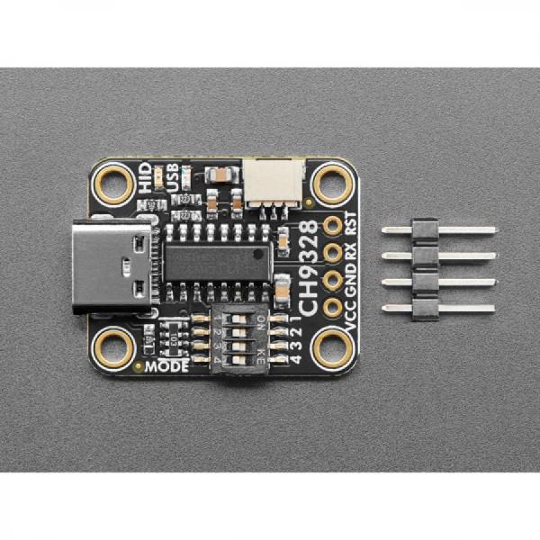 디바이스마트,MCU보드/전자키트 > 통신/네트워크 > USB관련,Adafruit,Adafruit CH9328 UART to HID Keyboard Breakout [ada-5973],납땜이 필요하지 않습니다 / USB Type C / 크기 : 26.4 x 20.3 x 4.6mm