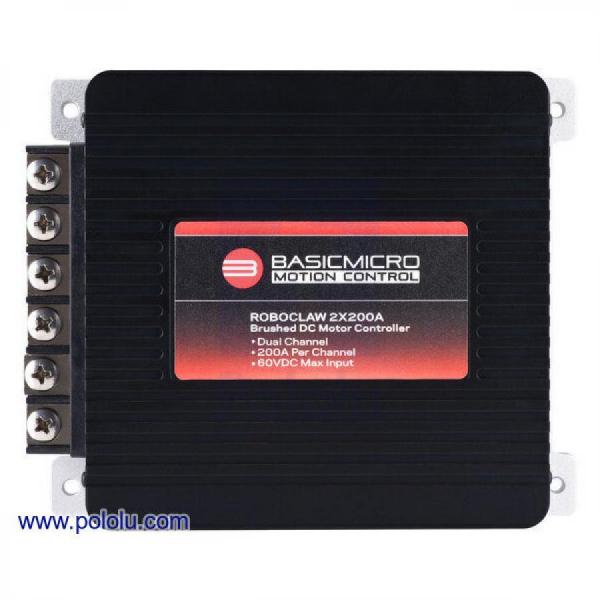 디바이스마트,MCU보드/전자키트 > 버튼/스위치/제어/RTC > 모터/모터컨트롤,Pololu,RoboClaw 2x200A, 60VDC Motor Controller #3598,작동 전압 : 10.5V ~ 60V / 연속 출력 전류 : 200A / 크기 : 212X126X50mm