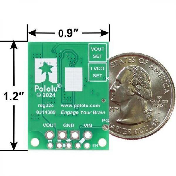 디바이스마트,MCU보드/전자키트 > 전원/신호/저장/응용 > 레벨컨버터/전압관리,Pololu,1.4-7V, 3.8A Fine-Adjust Step-Down Voltage Regulator w/ Adjustable Low-Voltage Cutoff D30V33MALCMA #4852,출력 전압 범위 : 1.4V ~ 7V / 최대 전류 출력 : 3.8A / 입력 전압 범위 : 3.3V ~ 45V / 저전압 차단 가능