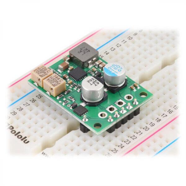 디바이스마트,MCU보드/전자키트 > 전원/신호/저장/응용 > 레벨컨버터/전압관리,Pololu,1.4-7V, 3.8A Fine-Adjust Step-Down Voltage Regulator w/ Adjustable Low-Voltage Cutoff D30V33MALCMA #4852,출력 전압 범위 : 1.4V ~ 7V / 최대 전류 출력 : 3.8A / 입력 전압 범위 : 3.3V ~ 45V / 저전압 차단 가능