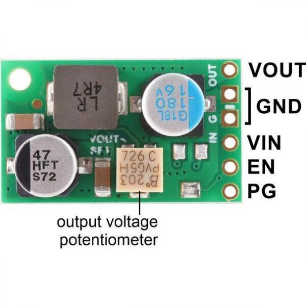 디바이스마트,MCU보드/전자키트 > 전원/신호/저장/응용 > 레벨컨버터/전압관리,Pololu,1.4-7V, 3.4A Fine-Adjust Step-Down Voltage Regulator D30V30MAL #4873,출력 전압 범위 : 1.4V ~ 7V / 최대 전류 출력 : 3.4A / 입력 전압 범위 : 3.3V ~ 45V / 저전압 차단 없음