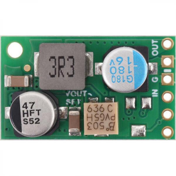 디바이스마트,MCU보드/전자키트 > 전원/신호/저장/응용 > 레벨컨버터/전압관리,Pololu,1.4-7V, 3.4A Fine-Adjust Step-Down Voltage Regulator D30V30MAL #4873,출력 전압 범위 : 1.4V ~ 7V / 최대 전류 출력 : 3.4A / 입력 전압 범위 : 3.3V ~ 45V / 저전압 차단 없음