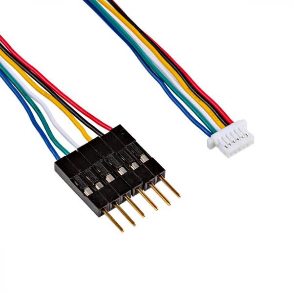 디바이스마트,케이블/전선 > 점퍼/하네스/악어/바나나 > 점퍼 와이어/케이블,SparkFun,XRP Motor to Breadboard Jumper Cable - 6in. (6-pin JST-SH) [CAB-25597],한쪽 끝은 6핀 JST-SH, 다른 쪽 끝은 브레드보드 케이블 / 길이 : 6인치 / 핀 수 : 6