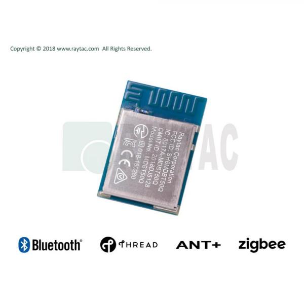 디바이스마트,MCU보드/전자키트 > 통신/네트워크 > 블루투스/BLE,RAYTAC,[KC인증] nRF52840 BLE 5.0 블루투스 미니 모듈 MDBT50Q-P1MV2,KC인증 / BLE 5.0 / 노르딕 nRF52840 SoC / BT5 장거리 기능 지원 / 1MB FLASH, 256kB RAM / GPIO 48개 / 크기: 10.5 x 15.5 x 2.0mm / PI, UART, I2C, I2S, PWM, ADC, NFC, 내장 USB / Thread, ANT, ZIGBEE / PCB 타입