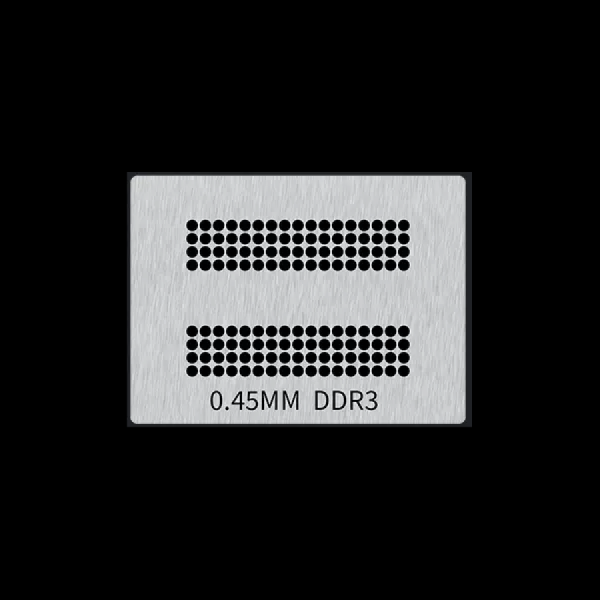 디바이스마트,수공구/전자공구/전동공구 > 전자공구 > PCB작업공구 > BGA 스텐실,SMG,GDDR3/4 BGA-136 0.45mm 스텐실 [RBL-112],메모리칩 볼 납땜 용 소형 스텐실  / 직접 가열 / BGA-136 / GDDR3 / GDDR4 / 재질:강철 / PCB(회로 기판)의 표면에 납땜할 볼의 패턴을 정확하게 안착하기 위해 사용됩니다.