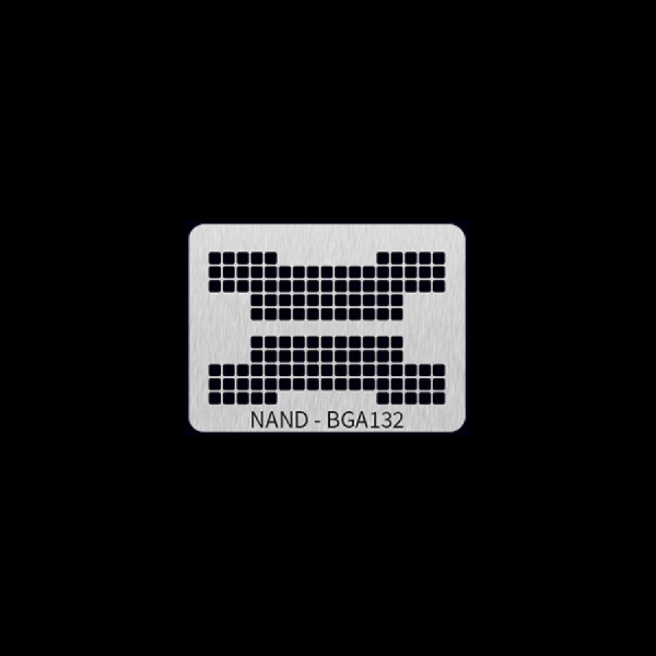 디바이스마트,수공구/전자공구/전동공구 > 전자공구 > PCB작업공구 > BGA 스텐실,SMG,SSD BGA-132 0.6mm 스텐실 [RBL-118],메모리칩 볼 납땜 용 소형 스텐실  / 직접 가열 / SSD / BGA132 / 재질:강철 / PCB(회로 기판)의 표면에 납땜할 볼의 패턴을 정확하게 안착하기 위해 사용됩니다.