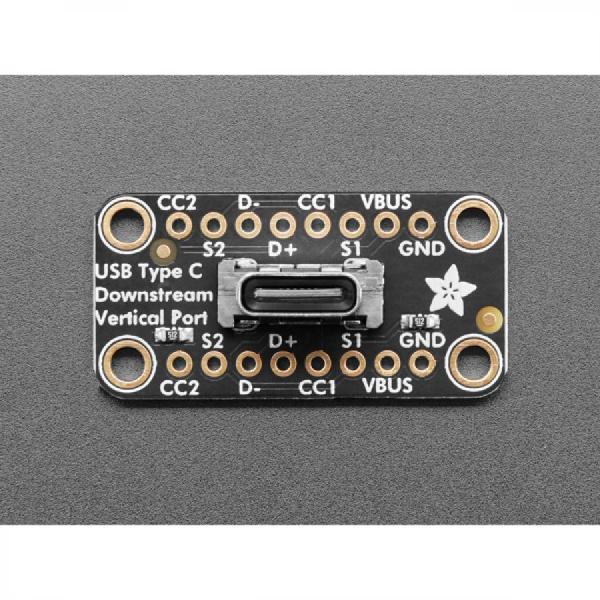 디바이스마트,MCU보드/전자키트 > 통신/네트워크 > USB관련,Adafruit,Adafruit USB Type C Vertical Breakout - Downstream Connection [ada-5993],수직 버전 / USB-C타입 / 동일한 분리 스트립 두 개 제공 / 장착 구멍 4개 제공