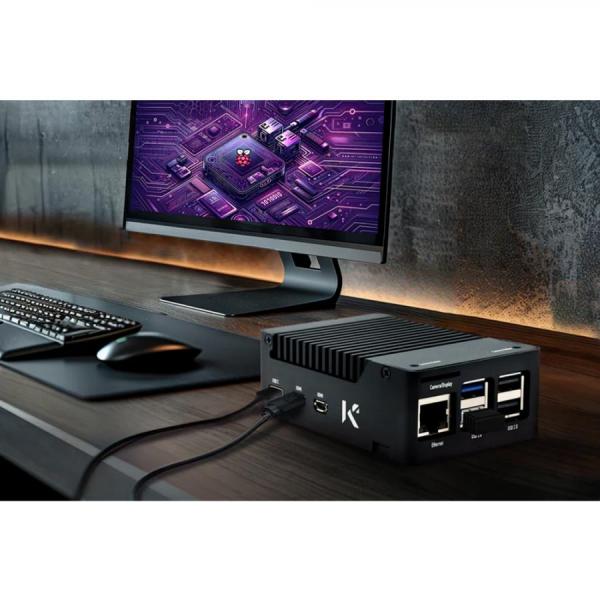 디바이스마트,오픈소스/코딩교육 > 라즈베리파이 > 라즈베리파이 케이스,KKSB,라즈베리파이5 알루미늄 저소음 냉각 케이스,라즈베리파이5용 냉각 케이스 / 방열판 내장 / 양극산화 처리 / 폴리카보네이트 기반 안정적인 와이파이, 블루투스 / 인터페이스를 손쉽게 식별 가능하게 텍스트 레이저 각인 적용