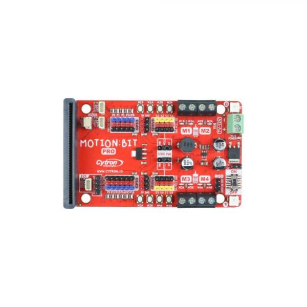 디바이스마트,오픈소스/코딩교육 > Micro:Bit > 마이크로비트 확장/변환보드,Cytron,MOTION:BIT Pro - 12V Robotics Expansion Board for micro:bit [MOTION-BIT-PRO],마이크로비트용 확장 보드 / 온오프 스위치 / 입력 전압 : 7V-12V / 4채널 DC 모터 드라이버