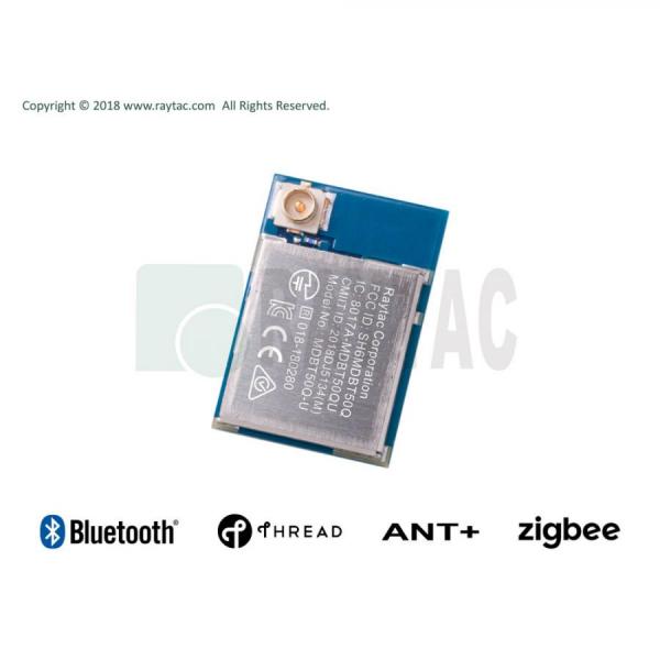 디바이스마트,MCU보드/전자키트 > 통신/네트워크 > 블루투스/BLE,RAYTAC,[KC인증] nRF52840 BLE 5.0 블루투스 미니 모듈 MDBT50Q-U1MV2,KC인증 / BLE 5.0 / 노르딕 nRF52840 SoC / BT5 장거리 기능 지원 / 1MB FLASH, 256kB RAM / GPIO 48개 / 크기: 10.5 x 15.5 x 2.05mm / PI, UART, I2C, I2S, PWM, ADC, NFC, 내장 USB / Thread, ANT, ZIGBEE / u.FL 커넥터