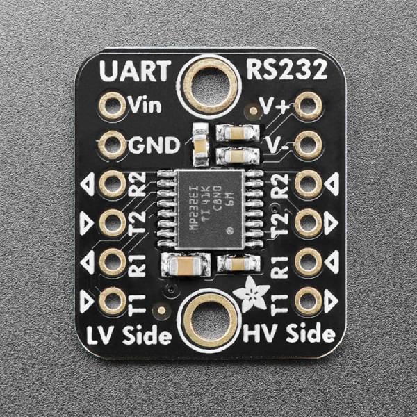 디바이스마트,MCU보드/전자키트 > 개발용 장비 > USB/RS232/RS485 컨버터,Adafruit,Adafruit RS232 Pal - Two Channel UART to RS-232 Level Shifters - MAX3232E [ada-5987],2중 채널 제공 및 저비용 브레이크아웃 보드에서 고/음 전압 생성 모두 처리 / 3V~5.5V VCC 공급으로 작동