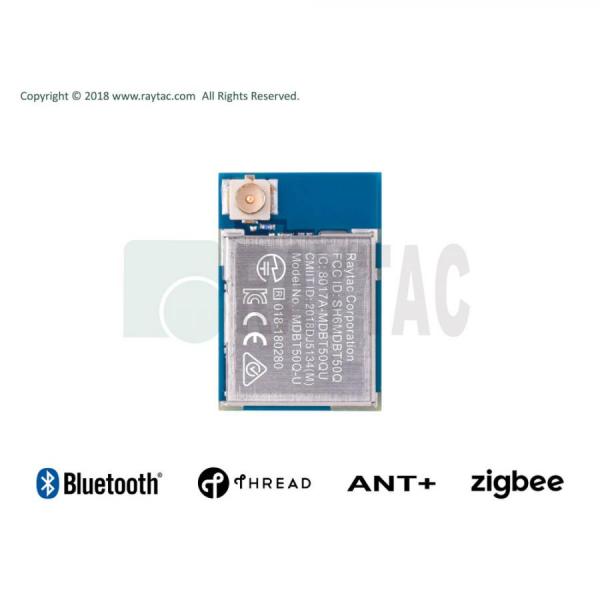 디바이스마트,MCU보드/전자키트 > 통신/네트워크 > 블루투스/BLE,RAYTAC,[KC인증] nRF52840 BLE 5.0 블루투스 미니 모듈 MDBT50Q-U1MV2,KC인증 / BLE 5.0 / 노르딕 nRF52840 SoC / BT5 장거리 기능 지원 / 1MB FLASH, 256kB RAM / GPIO 48개 / 크기: 10.5 x 15.5 x 2.05mm / PI, UART, I2C, I2S, PWM, ADC, NFC, 내장 USB / Thread, ANT, ZIGBEE / u.FL 커넥터