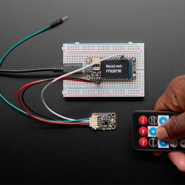 디바이스마트,MCU보드/전자키트 > 센서모듈 > 라이다/거리/초음파/라인 > 적외선(IR)/라인센서,Adafruit,Adafruit Infrared IR Remote Transceiver - STEMMA JST PH 2mm - 940nm Emitter + 38KHz Receiver [ada-5990],적외선 IR 원격 수신기 / 940nm 38KHz IR 원격 제어 신호 수신