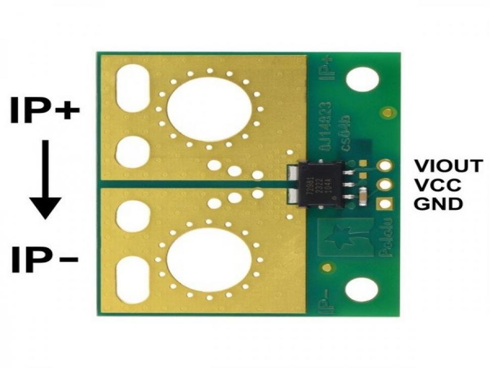 디바이스마트,MCU보드/전자키트 > 센서모듈 > 전압/전류센서,Pololu,ACS72981LLRATR-100U5 Current Sensor Large Carrier 0A to 100A, 5V #5276,범위 : 0-100A(단방향) / 낮은 저항(~0.2 mΩ) / 전원 전압 : 4.5V ~ 5.5V / 감도 : 40mV/A / 영점 : 0.5V / 크기 : 1.4x1.2