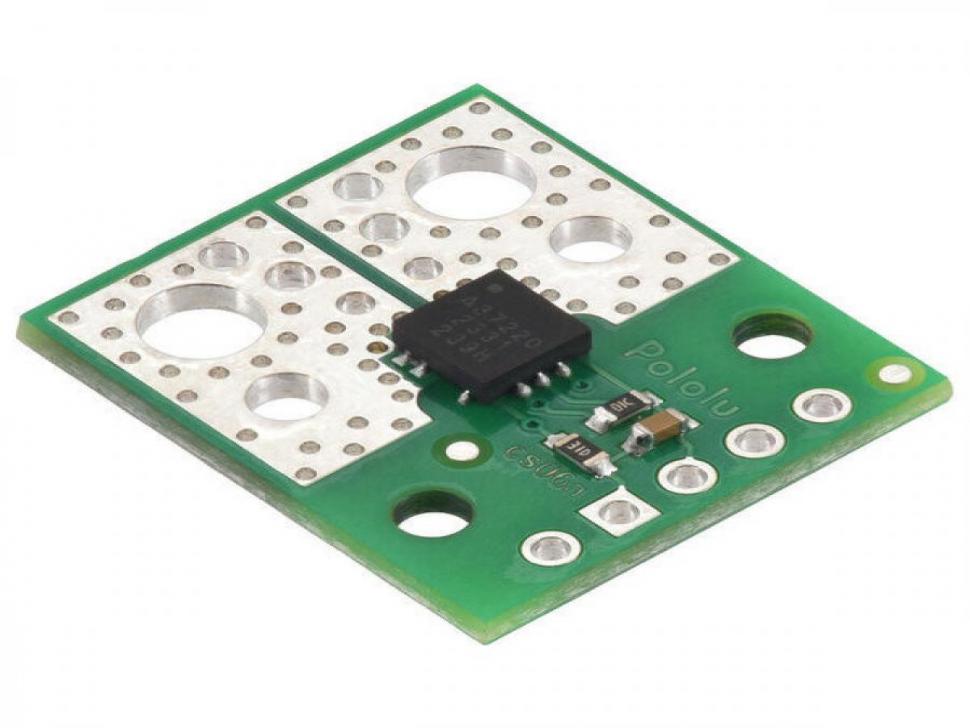 디바이스마트,MCU보드/전자키트 > 센서모듈 > 전압/전류센서,Pololu,ACS37220LEZATR-100B5 Current Sensor Compact Carrier -100A to +100A, 5V #5292,범위 : ±100A (양방향) / 낮은 저항(~0.1 mΩ) / 전원 전압 : 4.5V ~ 5.5V / 감도 : 20mV/A / 영점 : 2.5V / PCB 레이어 : 2