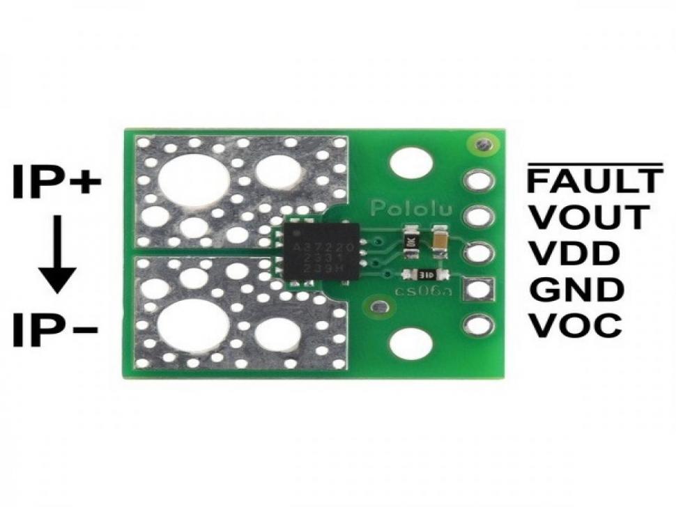 디바이스마트,MCU보드/전자키트 > 센서모듈 > 전압/전류센서,Pololu,ACS37220LEZATR-150B5 Current Sensor Compact Carrier -150A to +150A, 5V #5293,범위 : ±150A (양방향) / 낮은 저항(~0.1 mΩ) / 전원 전압 : 4.5V ~ 5.5V / 감도 : 13.3mV/A / 영점 : 2.5V / 크기 : 0.7x0.8 / PCB 레이어 : 2