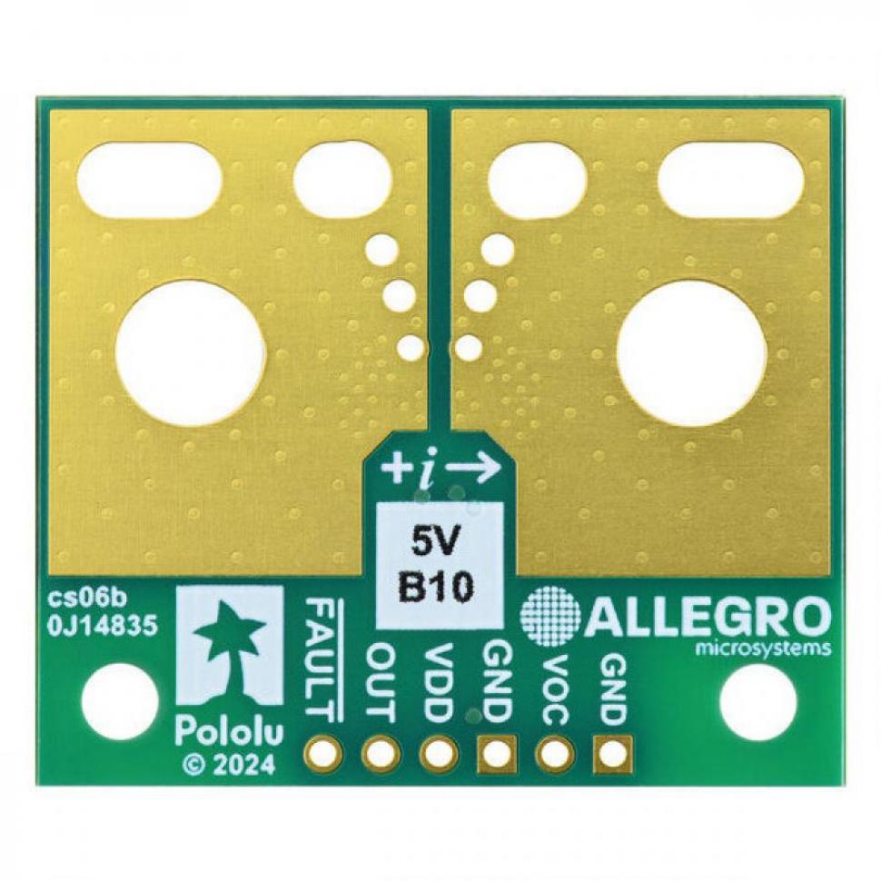 디바이스마트,MCU보드/전자키트 > 센서모듈 > 전압/전류센서,Pololu,ACS37220LEZATR-100B5 Current Sensor Large Carrier -100A to +100A, 5V #5297,범위 : ±100A (양방향) / 낮은 저항(~0.1 mΩ) / 전원 전압 : 4.5V ~ 5.5V / 감도 : 20mV/A / 영점 : 2.5V / 크기 : 1.4x1.2 / PCB 레이어 : 6