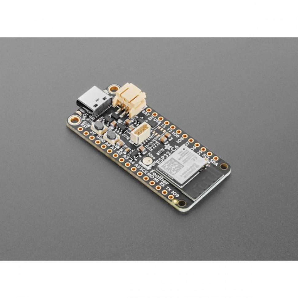 디바이스마트,MCU보드/전자키트 > 통신/네트워크 > 와이파이,Adafruit,Adafruit ESP32-C6 Feather - STEMMA QT [ada-5933],2.4GHz Wi-Fi 6, Bluetooth 5(LE) 및 802.15.4 프로토콜 통합