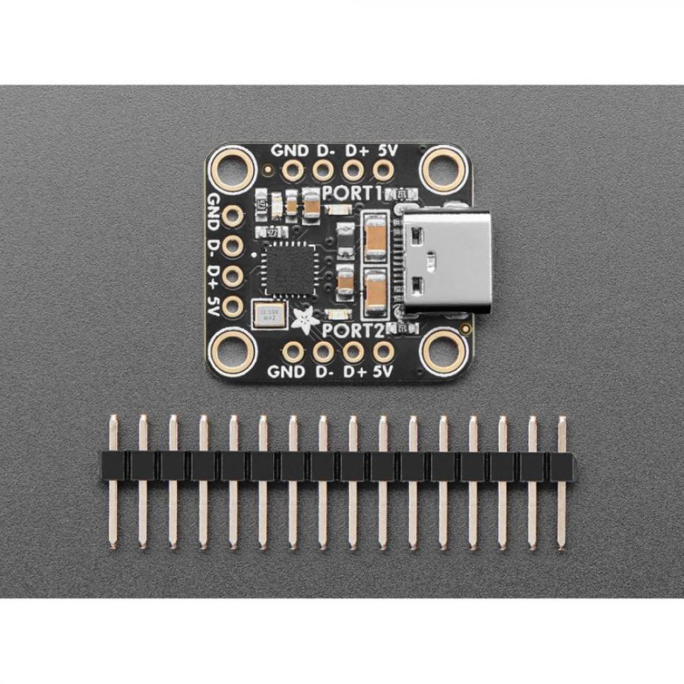 디바이스마트,MCU보드/전자키트 > 통신/네트워크 > USB관련,Adafruit,Adafruit CH334F Mini 2-Port USB Hub Breakout [ada-5999],2포트 / 고속 포트 하나를 4개로 변환하는 CH334F USB 2.1 허브 칩 탑재 / 컴팩트한 디자인으로 인클로저나 기존 장치에 쉽게 내장 / 장착구멍 : 4개