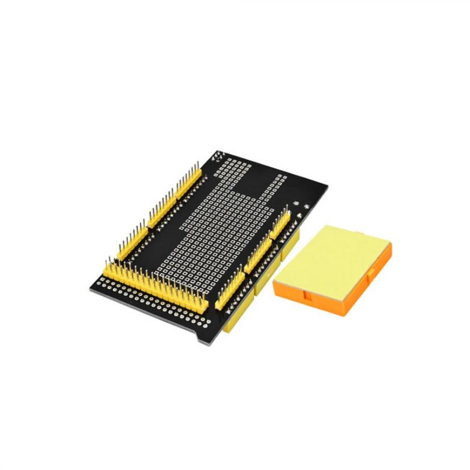 디바이스마트,오픈소스/코딩교육 > 아두이노 > 아두이노 호환쉴드,keyestudio,아두이노 프로토 쉴드 (브레드보드 포함) [KS0005],프로토타입 확장 보드 V3 / 5V, 3V 및 Arduino Vin 핀 확장 / ICSP 인터페이스 확장 / 크기(mm): 106x56x19 /무게(MEGA 프로토쉴드만 해당): 27.2g 