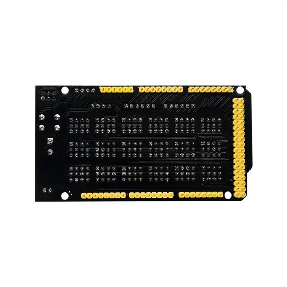 디바이스마트,오픈소스/코딩교육 > 아두이노 > 아두이노 호환쉴드,keyestudio,아두이노 센서 쉴드 V1 [KS0006],MEGA 2560 제어 보드에 플러그인 가능 / 직렬 통신 인터페이스가 함께 제공 / ICSP 인터페이스 확장 / SPI 인터페이스 확장 / URF01 인터페이스 확장 / APC220 인터페이스 확장 / 크기(mm): 100x54 / 무게(MEGA 센서 실드만 해당): 39.2g