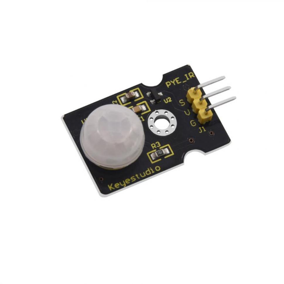 디바이스마트,오픈소스/코딩교육 > 아두이노 > 아두이노 센서모듈,keyestudio,아두이노 PIR 모션 센서 [KS0052],적외선 모션 센서 / 입력 전압: 3.3 ~ 5V, 최대 6V / 출력 전압: High 3V, Low 0V / 감지각도: 100 ° / 감지거리: 7미터 / 핀 제한 전류: 100mA