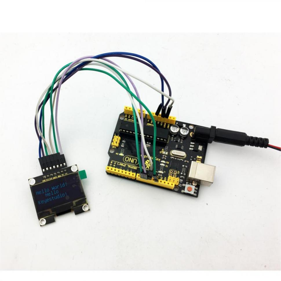 디바이스마트,오픈소스/코딩교육 > 아두이노 > 아두이노 LED/LCD모듈,keyestudio,아두이노 1.3인치 OLED V2.0 그래픽 디스플레이 모듈 [KS0056],통신: IIC,SPI / 픽셀 수: 128 × 64 / 색상 깊이: 단색(파란색) / 밝기(cd/m2): 100(Typ) @ 12V