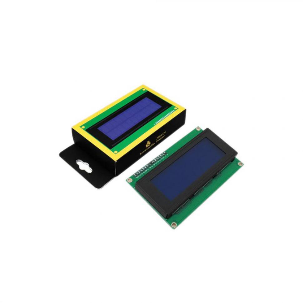 디바이스마트,오픈소스/코딩교육 > 아두이노 > 아두이노 LED/LCD모듈,keyestudio,아두이노 2004 LCD 디스플레이 모듈 [KS0062],파란색 배경과 흰색 글자 / 인터페이스: I2C / I2C 주소: 0x27 / 작동 전압: +5V / 크기 : 27.7mm×42.6mm / 대비 조절: 전위차계를 통해 / 표시 : 20자 X 4줄