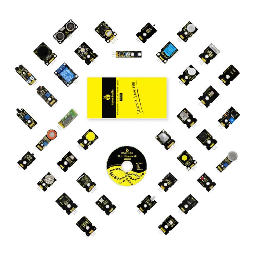 디바이스마트,오픈소스/코딩교육 > 아두이노 > 아두이노 교육용키트,keyestudio,아두이노 37종 센서키트 [KS0068],제어 인터페이스: 디지털 / 작동 전압: DC 3.3-5V / 핀 피치: 2.54mm / LED 색상: 흰색