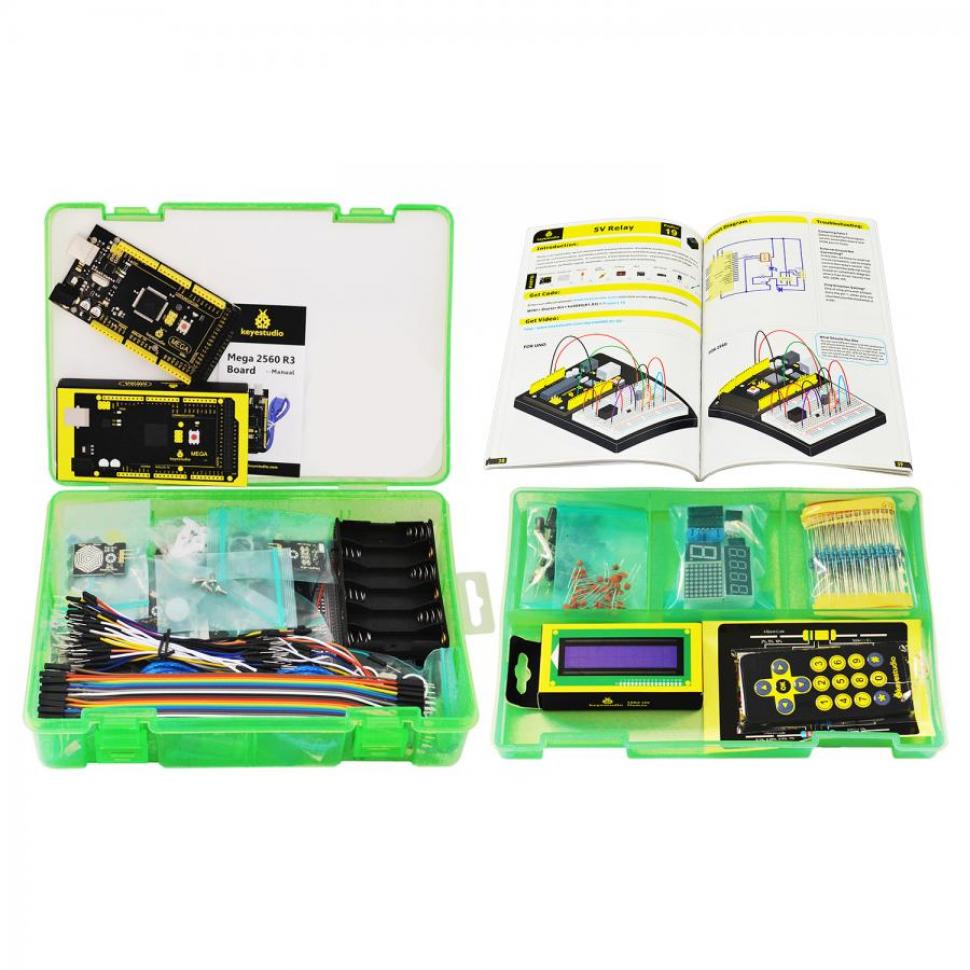 디바이스마트,오픈소스/코딩교육 > 아두이노 > 아두이노 교육용키트,keyestudio,아두이노 메이커 학습 스타터 키트 (메가2560 포함) [KS0082],프로젝트용 메이커 스타터 키트 / 과학 실험을 위한 DIY 키트 / 전자, 물리학, 과학 지식 및 소프트웨어 프로그래밍을 배울 수 있습니다.