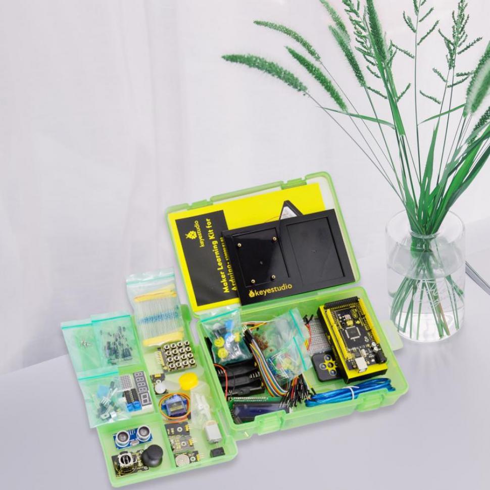 디바이스마트,오픈소스/코딩교육 > 아두이노 > 아두이노 교육용키트,keyestudio,아두이노 메이커 학습 스타터 키트 (메가2560 포함) [KS0082],프로젝트용 메이커 스타터 키트 / 과학 실험을 위한 DIY 키트 / 전자, 물리학, 과학 지식 및 소프트웨어 프로그래밍을 배울 수 있습니다.