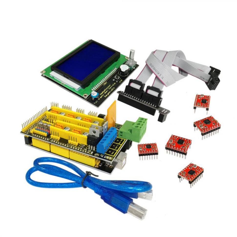 디바이스마트,오픈소스/코딩교육 > 아두이노 > 아두이노 교육용키트,keyestudio,아두이노 Mega 2560 3D 프린터 키트 (12864 그래픽LCD) [KS0090],RAMPS 1.4+Mega 2560+5xA4988 모터 드라이버+LCD 12864 컨트롤러 포함