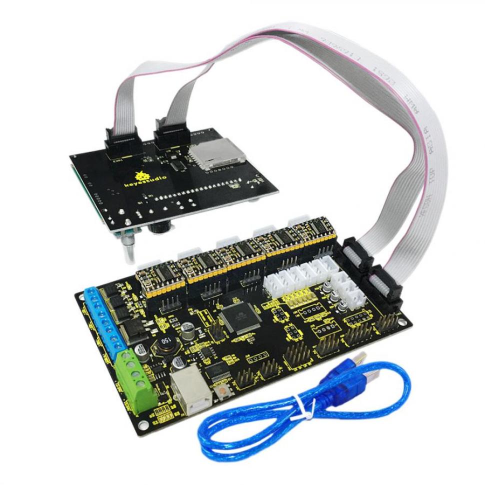 디바이스마트,오픈소스/코딩교육 > 아두이노 > 아두이노 교육용키트,keyestudio,아두이노 MKS GEN V1.2 3D 프린터 키트 (12864 그래픽LCD) [KS0093],MKS GEN V1.2 + 5x 8825 모터 + LCD 12864 스마트 컨트롤러 포함