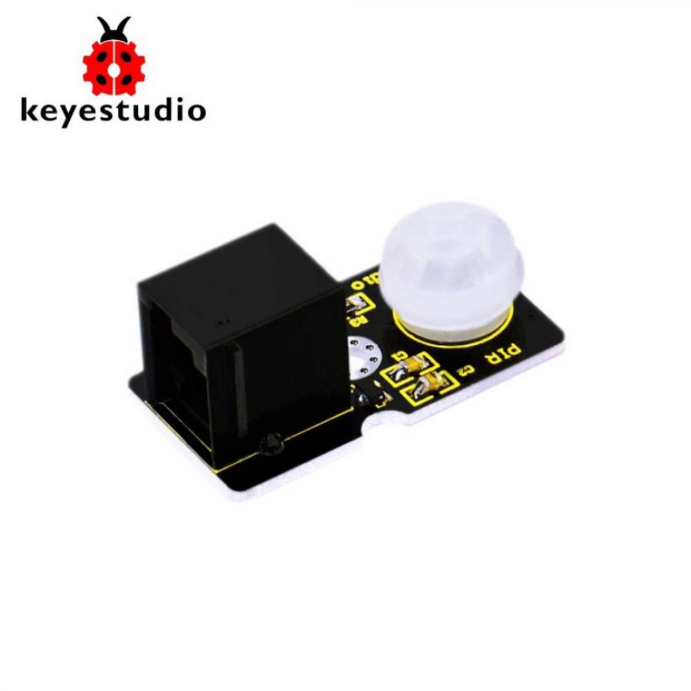 디바이스마트,오픈소스/코딩교육 > 아두이노 > 아두이노 센서모듈,keyestudio,아두이노 EASY PLUG - PIR 모션 센서 모듈 [KS0122],적외선 모션 센서 / 커넥터: Easy Plug / 입력 전압: 3.3 ~ 5V, 최대 6V / 출력 전압: High 3V, Low 0V / 감지각도: 100 ° / 감지거리: 7미터 / 핀 제한 전류: 100mA