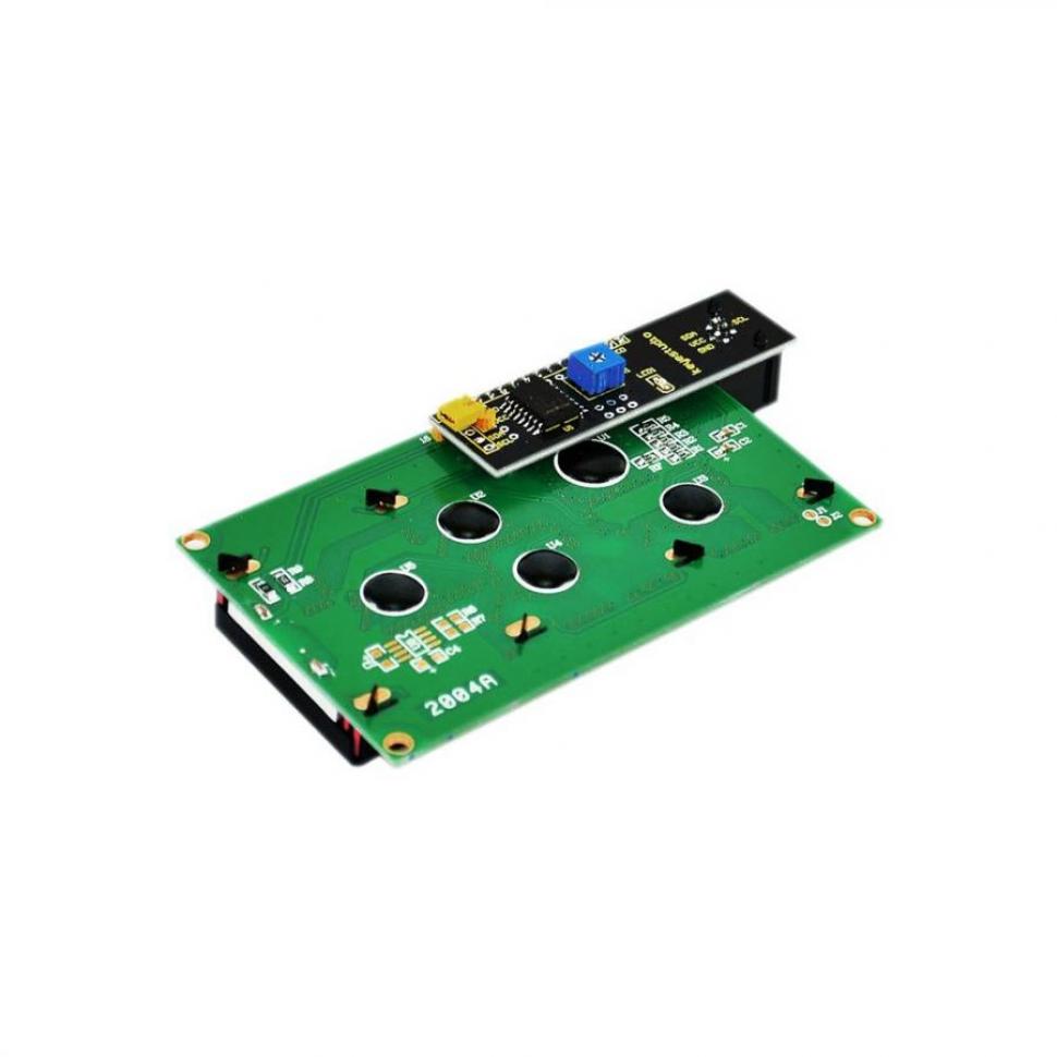 디바이스마트,오픈소스/코딩교육 > 아두이노 > 아두이노 LED/LCD모듈,keyestudio,아두이노 EASY PLUG - 2004 LCD 디스플레이 모듈 [KS0138],인터페이스: I2C / I2C 주소: 0x27 / 파란색 배경에 흰색 텍스트 / 작동 전압: +5V / 크기(mm): 114*60*22 / 무게: 77.7g