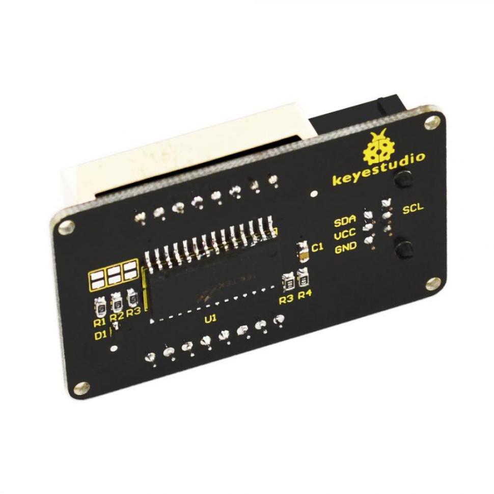 디바이스마트,오픈소스/코딩교육 > 아두이노 > 아두이노 LED/LCD모듈,keyestudio,아두이노 EASY PLUG - 8X8 LED 도트 매트릭스 디스플레이 [KS0139],통신: IIC,I2C / 인터페이스: Easy Plug / 공급 전압: 4.5V-5.5V / 최대 디스플레이: 16*8 / 크기: 56*32mm*18mm / 무게: 14.7g