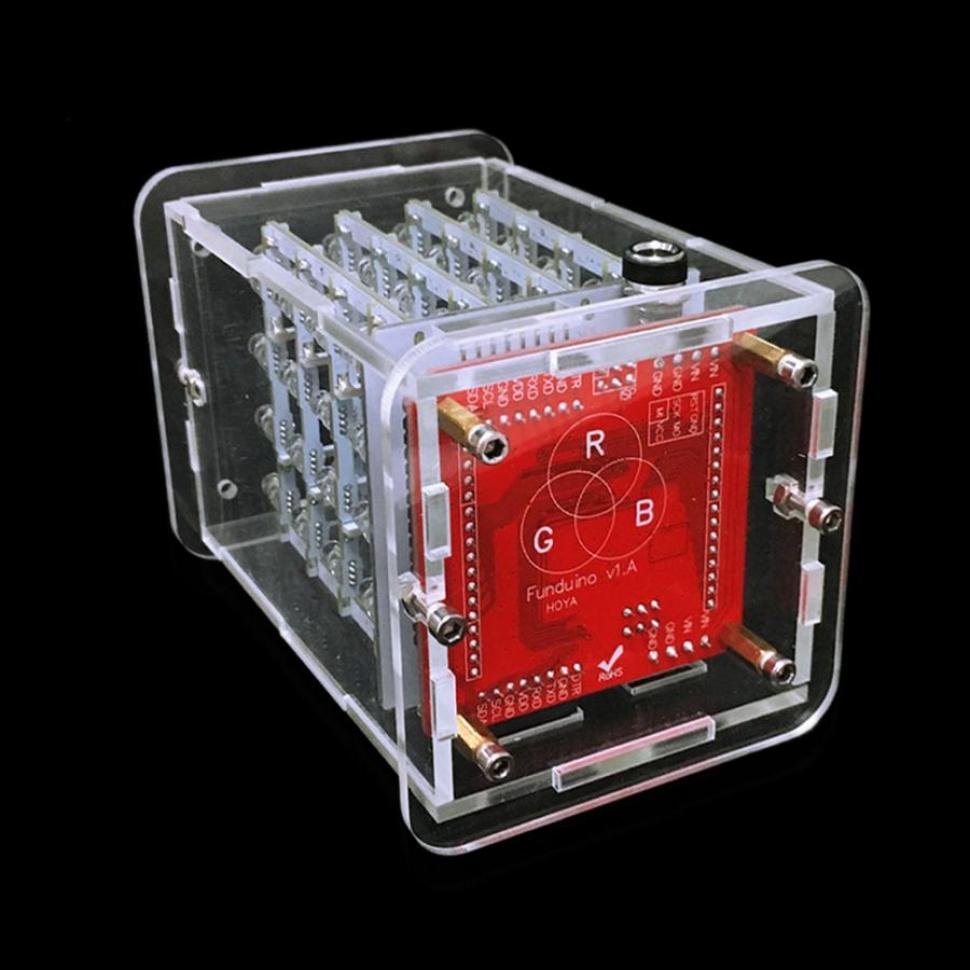 디바이스마트,오픈소스/코딩교육 > 아두이노 > 아두이노 교육용키트,keyestudio,아두이노 4X4X4 RGB LED 큐브 키트 [KS0177],RGB 드라이버 보드+FDTI 모듈 포함 / 64개의 RGB LED / 8*8 LED RGB 매트릭스 드라이버 보드 / 7-12V 독립 전원 공급