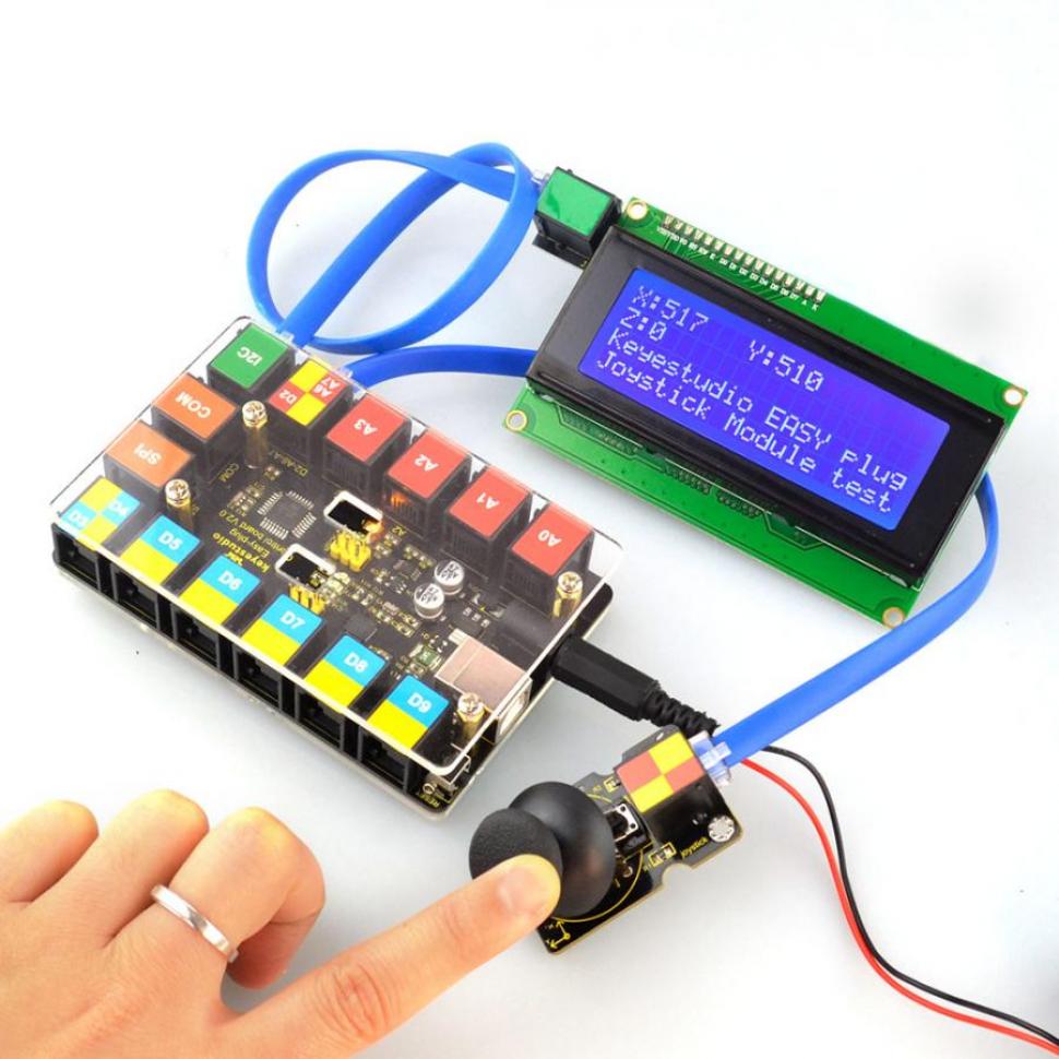 디바이스마트,오픈소스/코딩교육 > 아두이노 > 아두이노 스위치/릴레이모듈,keyestudio,아두이노 EASY PLUG - PS2 조이스틱 모듈 [KS0245],공급 전압: 5V / 인터페이스: 조이스틱 모듈 포트 / 무게: 12.6g