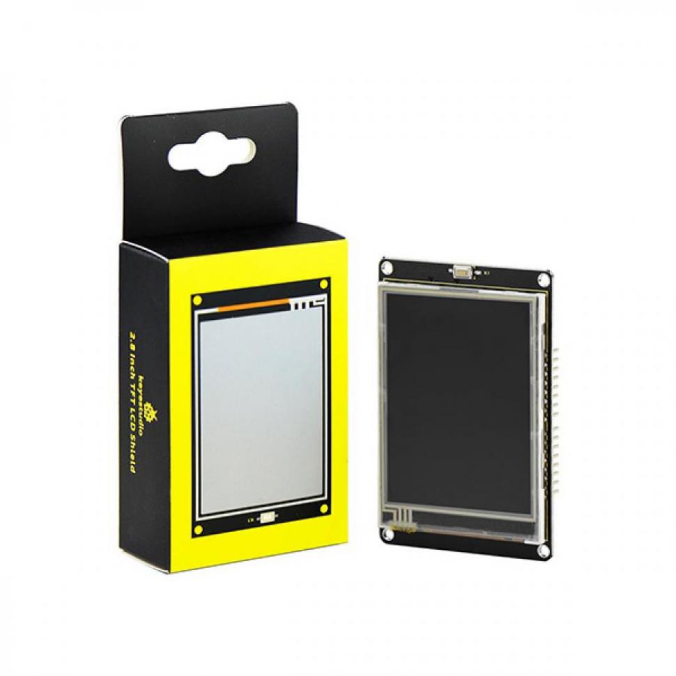 디바이스마트,오픈소스/코딩교육 > 아두이노 > 아두이노 호환쉴드,keyestudio,아두이노 2.8인치 240x320 TFT LCD 쉴드 [KS0257],240xRGBx320 도트 TFT 투과형 도트 매트릭스 LCD 모듈 / 흰색 백라이트 / 전원 공급 : DC 5V