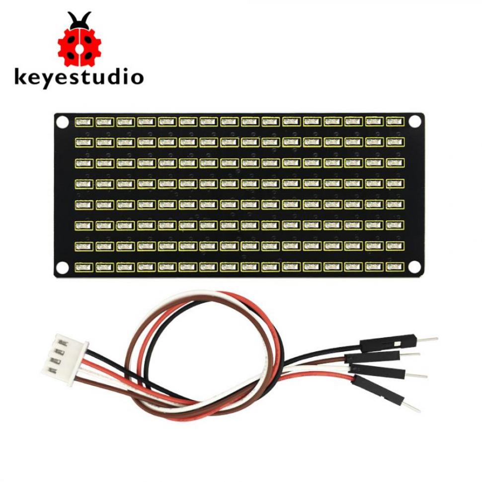 디바이스마트,오픈소스/코딩교육 > 아두이노 > 아두이노 LED/LCD모듈,keyestudio,아두이노 8x16 LED 도트 매트릭스 보드 [KS0357],전면에 8x16 그리드로 배열된 LED / 후면에 용접된 AIP1640 칩으로 구동됩니다. / 4핀 인터페이스가 함께 제공됩니다.