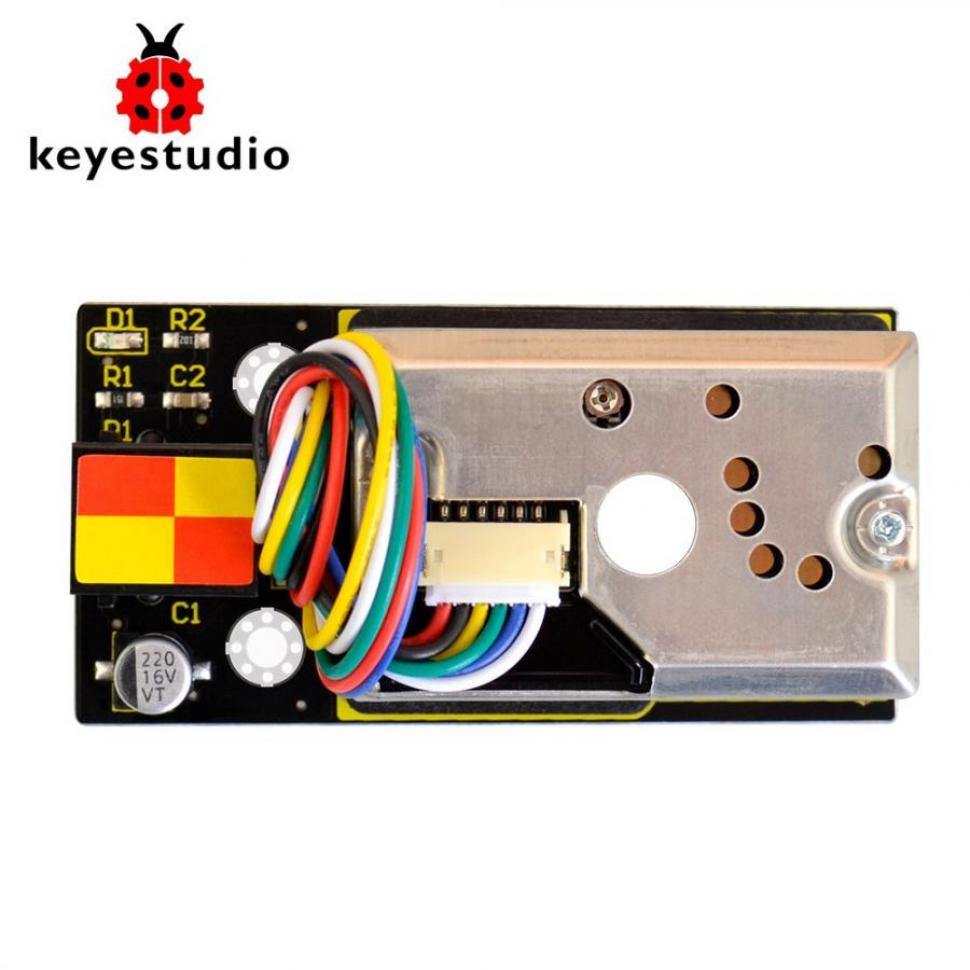 디바이스마트,오픈소스/코딩교육 > 아두이노 > 아두이노 센서모듈,keyestudio,아두이노 EASY PLUG - GP2Y1014AU PM2.5 먼지 센서 모듈 [KS0394],미세한 입자를 감지하는데 효과적이며, 일반적으로 공기 청정기 시스템에 사용됩니다. / 최소 입자 감지: 0.8마이크론 / 감도: 0.5V/(0.1mg/m3) / 사용 수명: 5년