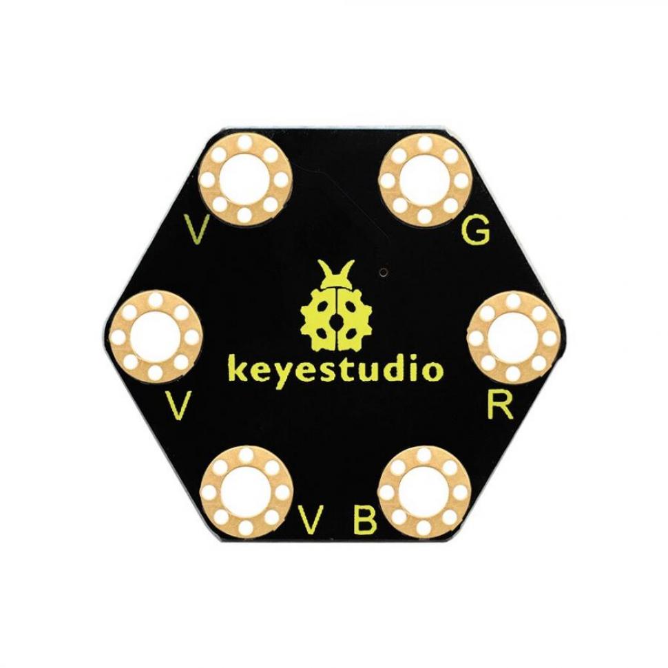 디바이스마트,오픈소스/코딩교육 > Micro:Bit > 마이크로비트 센서/모듈,keyestudio,마이크로비트 5050 RGB LED 모듈 [KS0418],작동 전압: DC 3.0-3.3V / 제어 모드: 활성 LOW(공통 애노드) / 크기(mm): 31*27*3 / 무게: 1.8g / 환경 속성: ROHS