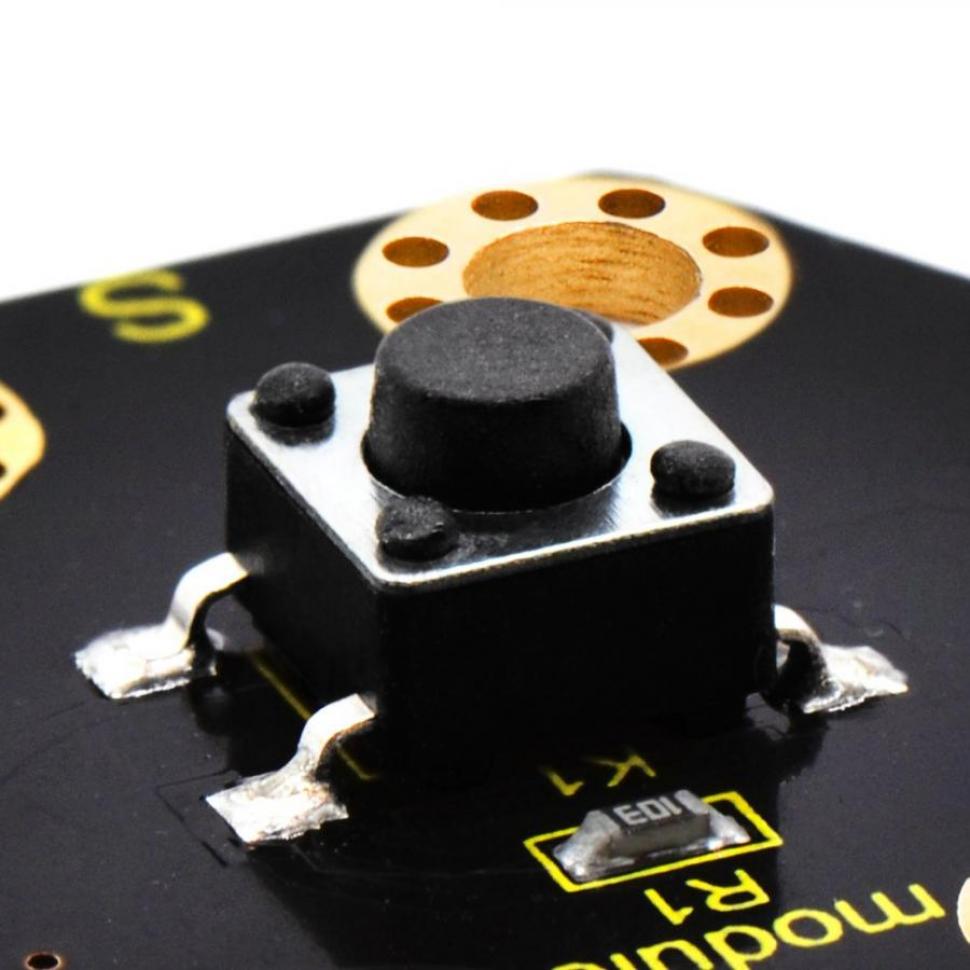 디바이스마트,오픈소스/코딩교육 > Micro:Bit > 마이크로비트 센서/모듈,keyestudio,마이크로비트 택트스위치 모듈 [KS0419],작동 전압: DC 3.0-3.3V / 출력 신호: 디지털 / 크기(mm): 31*27*6.5 / 무게: 1.8g / 환경 속성: ROHS