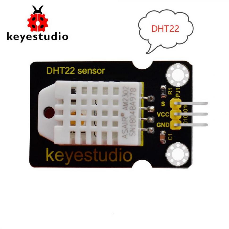 디바이스마트,오픈소스/코딩교육 > 아두이노 > 아두이노 센서모듈,keyestudio,아두이노 DHT22(AM2302) 온습도센서 [KS0430],작동 전압: DC 3.3V-5V / 인터페이스: 3PIN  / 출력 신호: 단일 버스 디지털 신호 / 습도 측정 범위: 0----100%RH / 온도 측정 범위: - 40℃ ~ 80℃