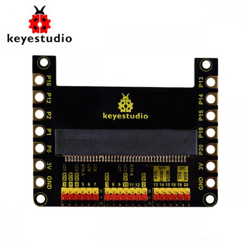 디바이스마트,오픈소스/코딩교육 > Micro:Bit > 마이크로비트 확장/변환보드,keyestudio,마이크로비트 3V 센서 쉴드 [KS0432],작동 전압: DC3.0-3.3V / 핀 피치: 2.54mm / 크기(mm): 76*63*12 / 무게: 22.8g