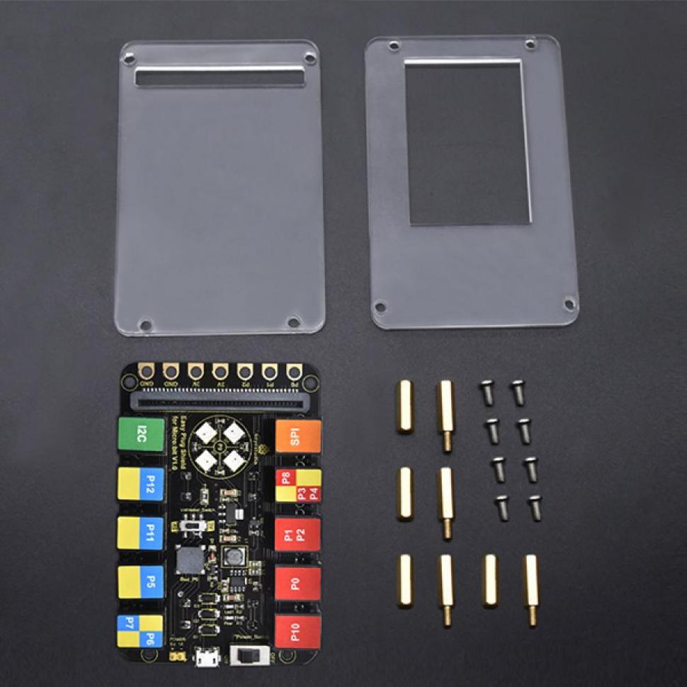 디바이스마트,오픈소스/코딩교육 > Micro:Bit > 마이크로비트 확장/변환보드,keyestudio,마이크로비트 EASY PLUG - 6P6C 쉴드 V1.0 [KS0437],전원 공급 장치: 14500 리튬 배터리 2개 또는 DC 5V 입력 / 인터페이스: RJ11 6P6C; 골든 에지 커넥터 / 크기(mm): 97*65*34 / 무게: 53g